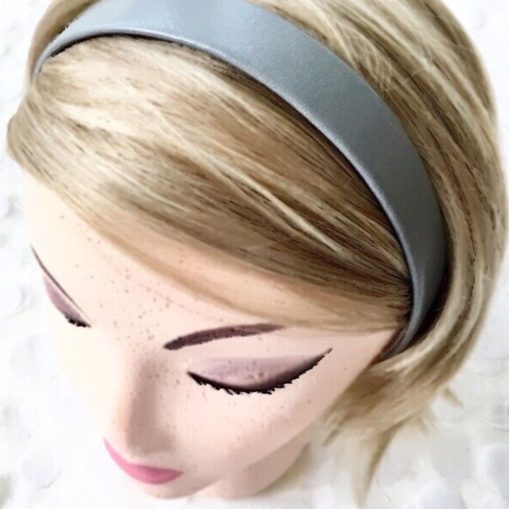 Grey Leatherette Fabric Covered Ladies Hea…